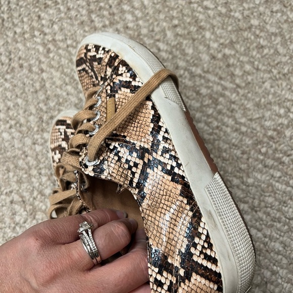 Superga Synth Python Snake Print Lace Up Sneakers in brown size 8 - Picture 4 of 9